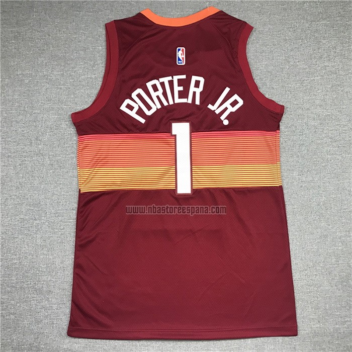 Camiseta Denver Nuggets Michael Porter NO 1 Ciudad 2020-21 Rojo
